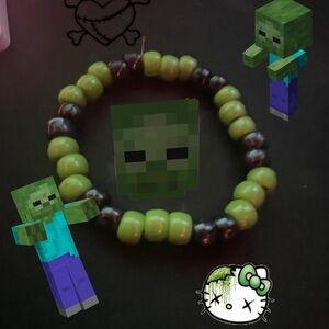 Green and Black Beaded Bracelet